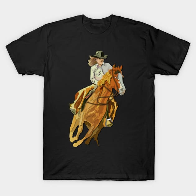 Rodeo - Cow Girl T-Shirt by twix123844